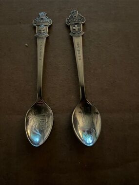 Rolex Silver-Tone Branded Souvenir Spoons - Pair